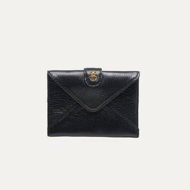 Passeport Holder Black Leather Marco