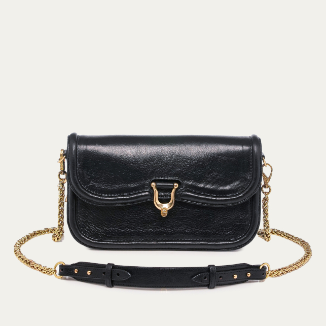 Manon Baguette Cuir Noir