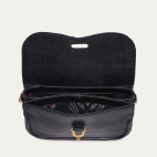 Black Leather Manon Baguette