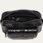 Sac Python Charly Noir Chaîne Argent