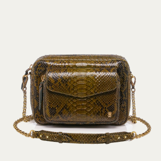 Sac Python Big Charly Dark Vert Kaki Chaîne