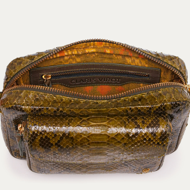 Python Bag with chain Big Charly Dark Kaki