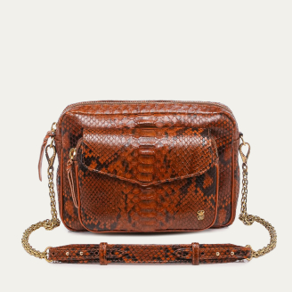 Sac Python Big Charly Marron Moka Chaîne