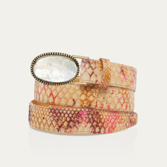 Amphora Python Gold Shell Dallas Buckle