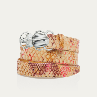 Amphora Python Silver Shell Beetle Buckle