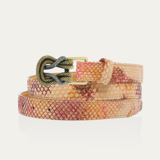 Amphora Python Thin Baby Knot Belt