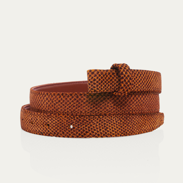 Sekhmet Thick Suede Oudjat Eye Buckle Belt