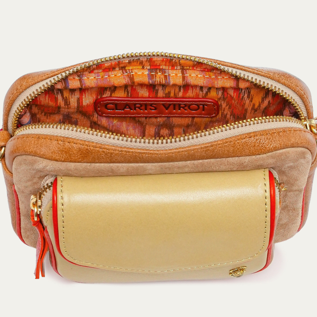 Off White Mix Leather Baby Charly Bag