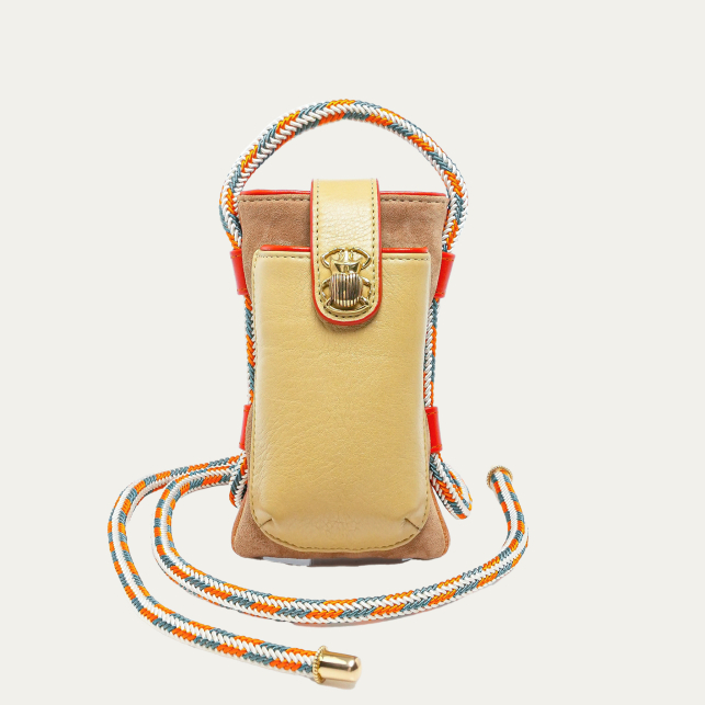 Off White Leather Double Marcus Case