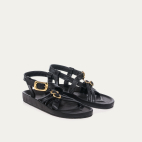Sandales Claudette Cuir Noir