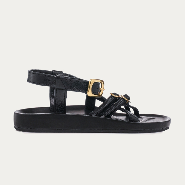 Sandales Claudette Cuir Noir