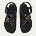 Sandales Claudette Cuir Noir