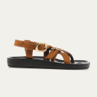 Sandales Claudette Cuir Tabac