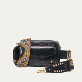 Sac Python Baby Charly Noir Or