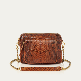 Sac Python Big Charly Marron Moka Chaîne