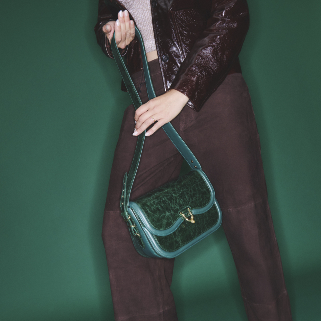 Jade Green Leather Manon Bag
