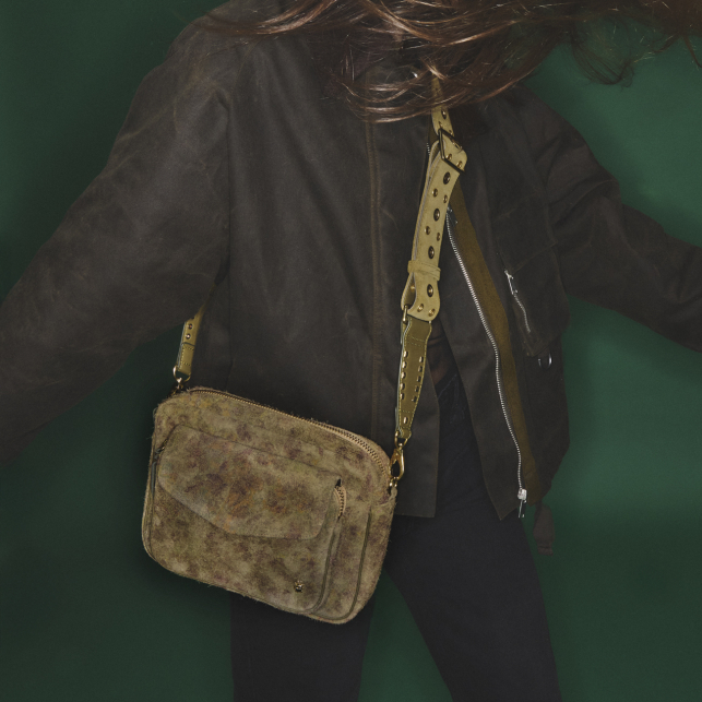 Bag Big Charly Papyrus Used Thick Suede