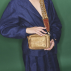 Antic Gold Bubble Leather Baby Charly Bag