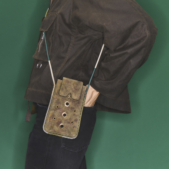 Papyrus Used Thick Suede Leather Emile Sunglasses Case