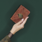 Porte Cartes Cuir Alex Veau Velours Sekhmet