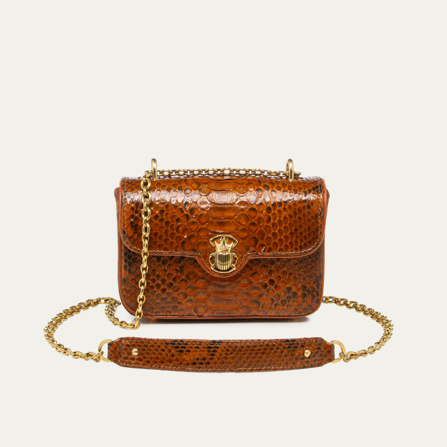 Sac Python Mini Ava Marron Moka