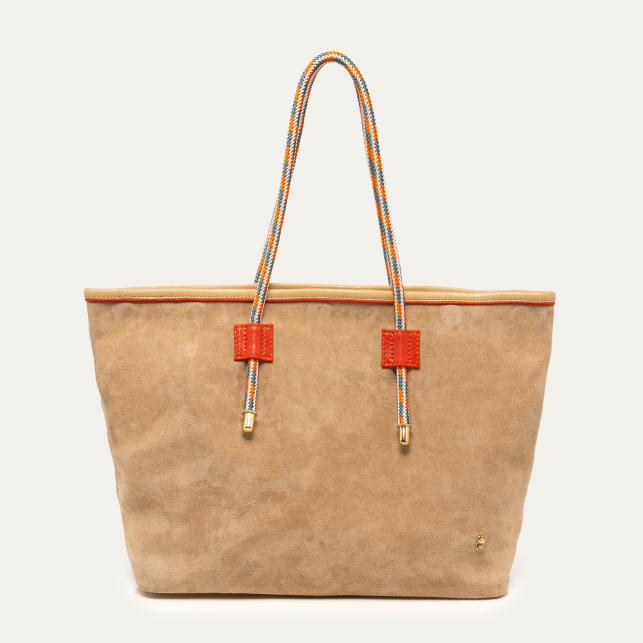 Tote bag Marny Suede Off white