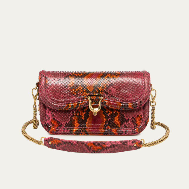 Sac Manon Baguette python Abricot