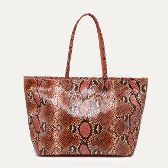 Tote Bag Marny Python Terracota