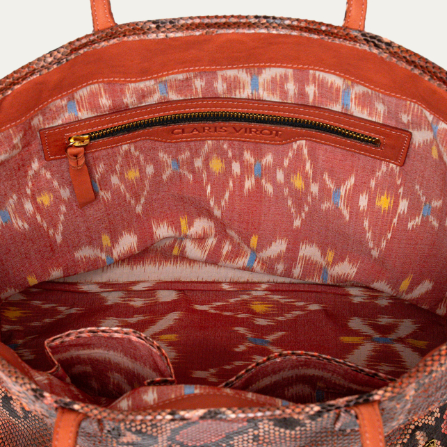 Cabas Marny Python Terracota
