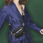Sac Python Baby Charly Noir Or