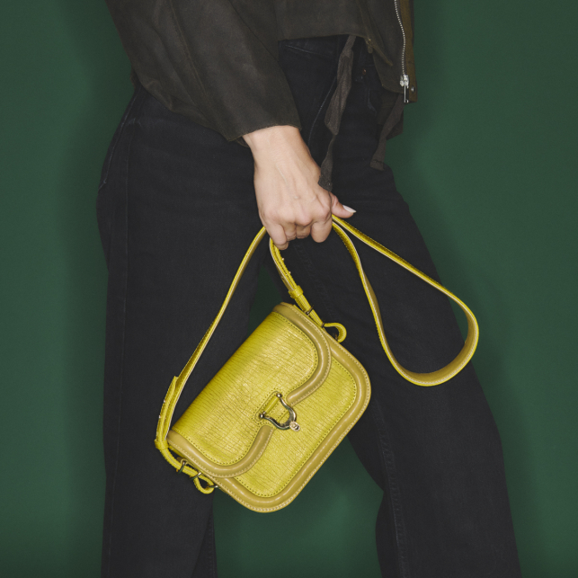 Sac Cuir Mini Manon Soufre