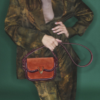 Sac Veau Velours Mini Manon Brique