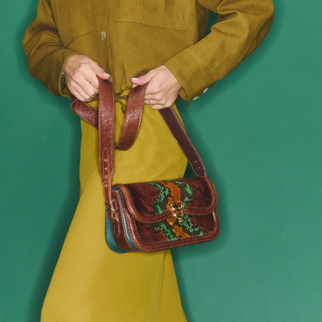 Oasis Python Manon Baguette Bag