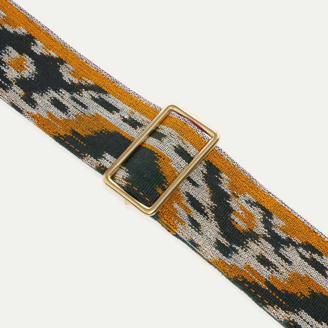 Endek Black Printed Strap with Hooks