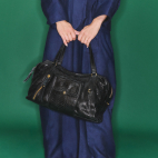 Black Python Gold Juno Bag