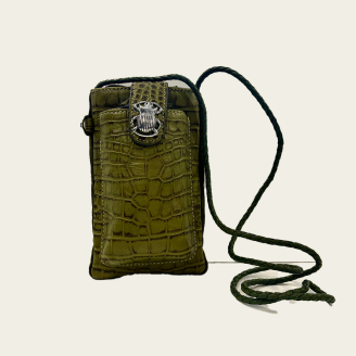 Embossed Croco Kaki Double Marcus Case