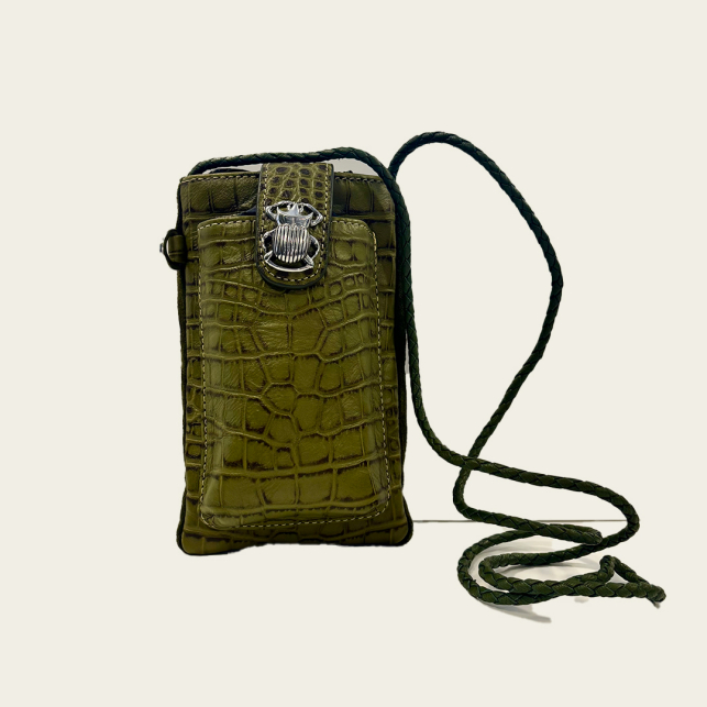 Embossed Croco Kaki Double Marcus Case