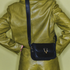 Black Python Mini Manon Bag