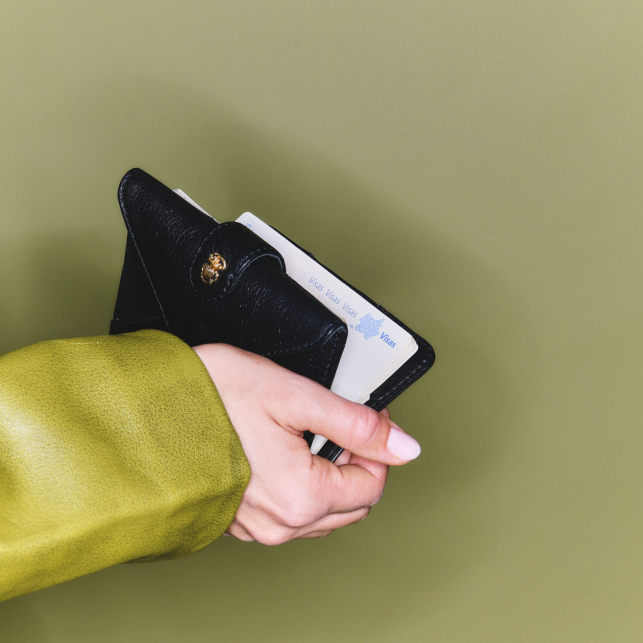 Passeport Holder Black Leather Marco