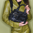 Black Leather Richie Bag