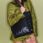 Black Leather Joseph Bag