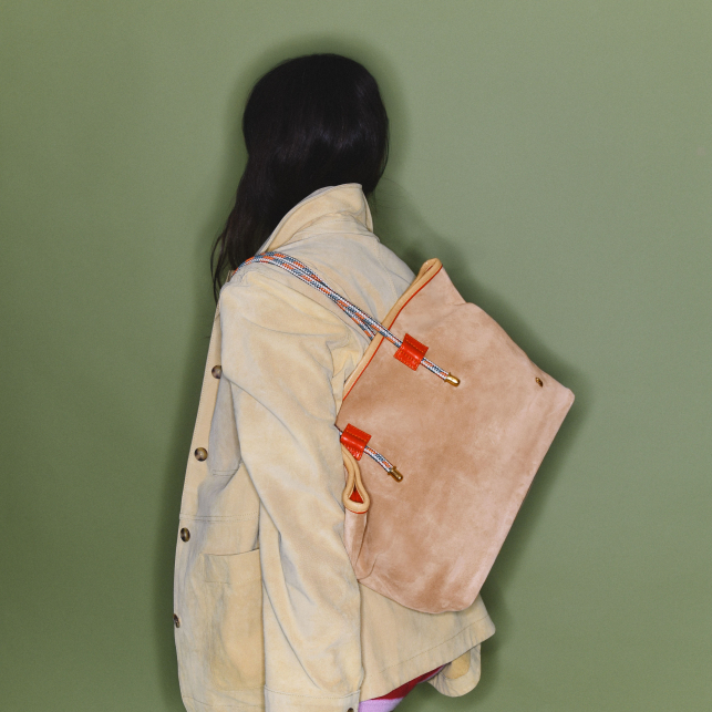 Cabas Marny Suède Off white