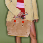 Tote bag Marny Suede Off white