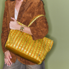 Tote Bag Marny Cobra Mimosa And Suede Mustard
