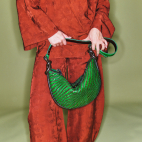 Sac Chris Cuir Tressé Romarin