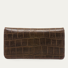 Portefeuille Croco Collection Héritage Alex Long Marron