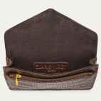 Brown Croco Heritage Collection Long Alex Wallet