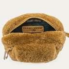 Camel Shearling Heritage Collection Baby Charly Bag with Fabric Strap