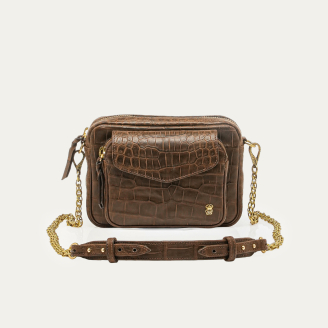 Sac Croco Collection Héritage Charly Marron