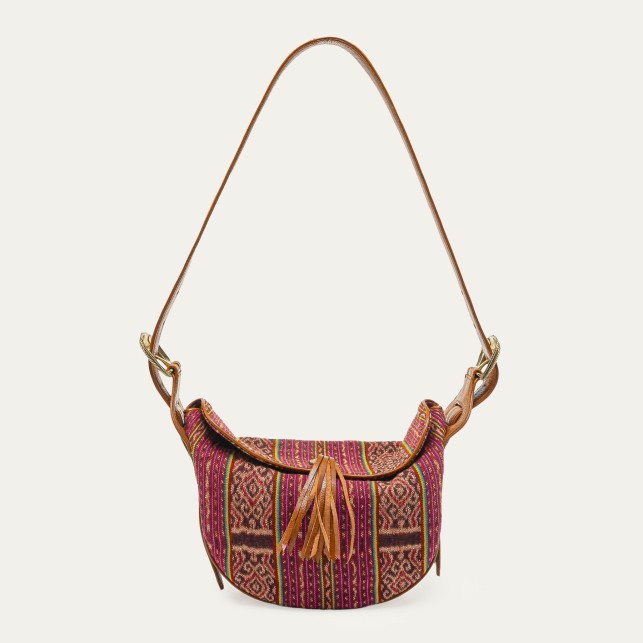 Burgundy Fabric Heritage Collection Estelle Bag